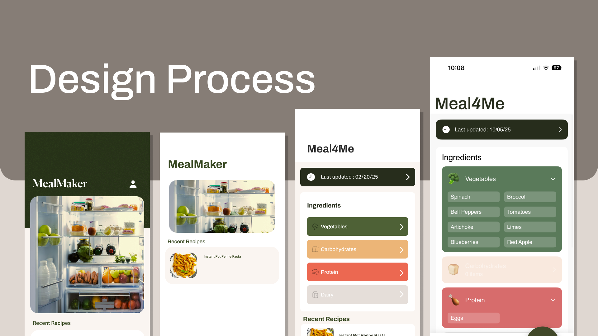 Meal4Me app design development