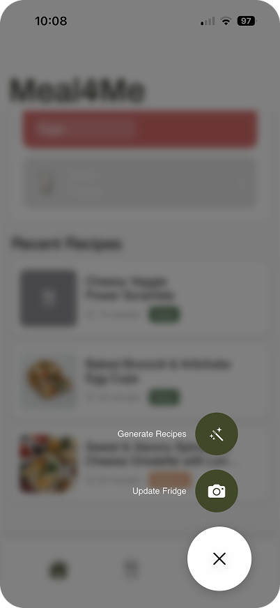 Meal4Me app — screen three